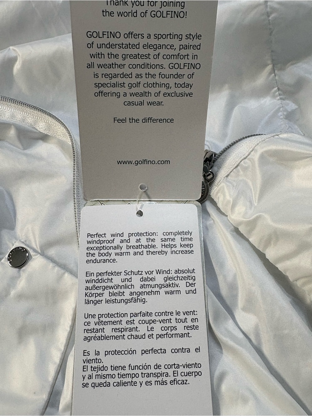 GOLFINO Double Layer Bibiana Waistcoat, Ladies size 12 NWT Optic White - Picture 8 of 11